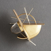 Modernist gold pin