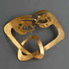 Herve Van der Straeten gilt bronze pin