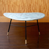 Table with blue/green ceramic boomerang