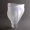 Massimo Micheluzzi frosted amorphic Murano glass vase,