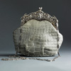 Jacomo-Paris gray croc evening bag