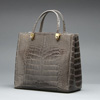 Suarez gray alligator custom made tote bag