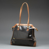 Roberta di Camerino black and tan leather shoulder bag